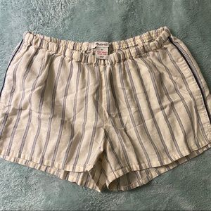 Madewell Linen Striped Shorts